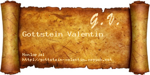 Gottstein Valentin névjegykártya